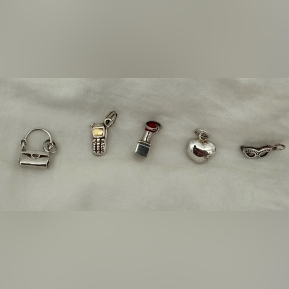 Sterling silver.  5 charms. - Picture 3 of 3
